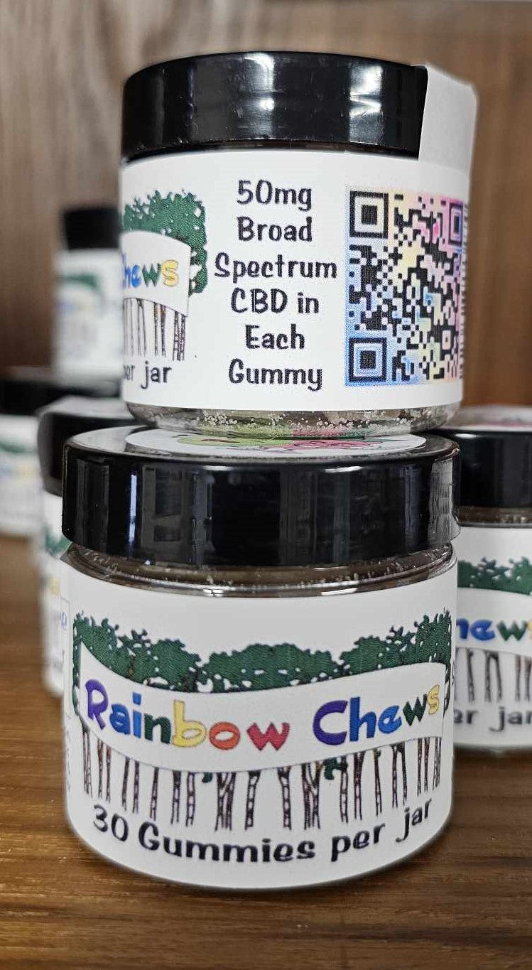 Rainbow Chews 100mg Broad Spectrum CBD per Gummy